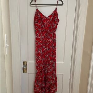 Nanette Lepore Red Floral Maxi Dress